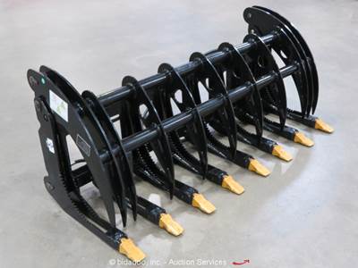 GIYI GY-CWG72 72" Skeleton Grapple Bucket Hyd Skid Steer Attachment bidadoo -New