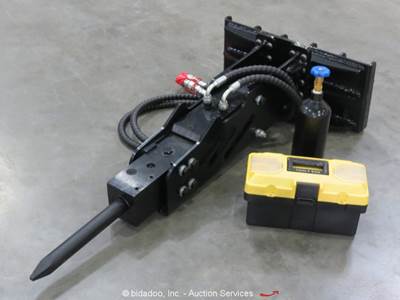 GIYI GY-P45 Breaker Hammer Nitrogen Hyd Mini Skid Steer Attachment bidadoo -New