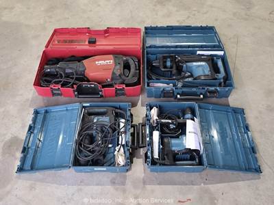 Lot of (4) Makita / Hilti Electric Demo Rotary Hammer Drills bidadoo