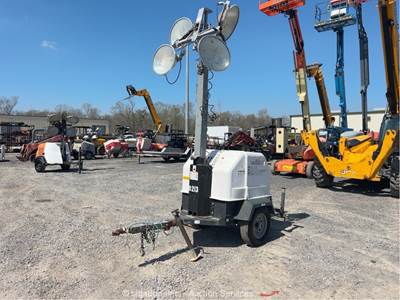 2017 Allmand NL5000 S/A 25' Towable Light Tower Kubota 8kW Generator bidadoo