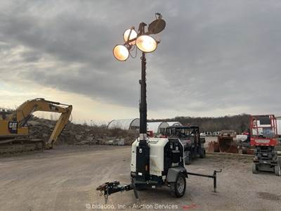 2018 Allmand Night Light  30' Towable Light Tower 6kW Generator Diesel bidadoo