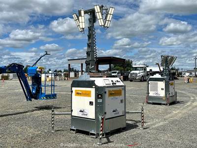 2020 Generac Cube+ 27' Stationary LED Light Tower Generator 4kW Kubota bidadoo