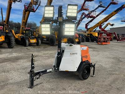 2022 Generac MLT6SKDS Towable Light Tower Generator 6kW Genset Kubota bidadoo