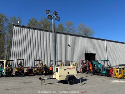 2012 Ingersoll Rand L6-60HZ-T4F 30' Towable Light Tower Trailer bidadoo -Repair