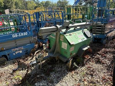 2014 Terex RL4 23' Towable Light Tower Generator Kubota Genset 6kW -Parts/Repair
