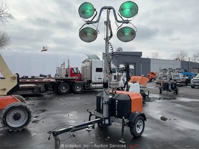 2020 Wanco WLTT-4MK106K 24' Towable Light Tower Generator Kubota Diesel bidadoo