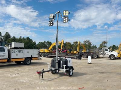 2022 Wanco WLTT 24' S/A Towable Light Tower 6kW Generator Diesel Kubota bidadoo