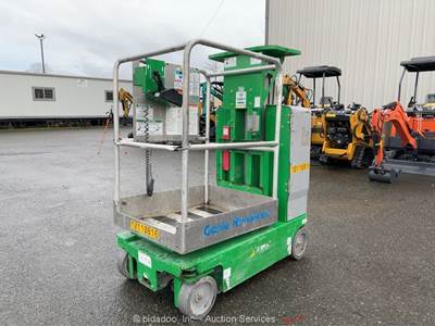 2018 Genie GR-12 24V Electric Vertical Mast Lift Personnel Man Aerial bidadoo