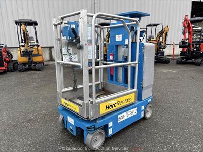2017 Genie GR-15 15' Electric Vertical Mast Lift Personnel Man Aerial bidadoo