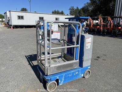 2017 Genie GR-15 14' Electric Vertical Mast Lift Personnel Man bidadoo -Repair