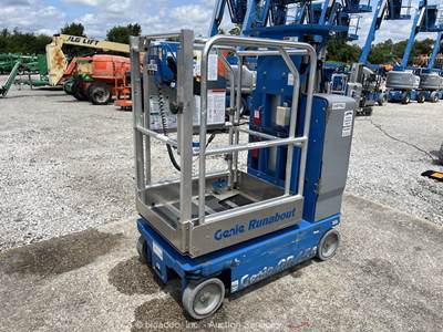 2019 Genie GR-15 15' Electric Vertical Mast Lift Personnel Man Aerial bidadoo