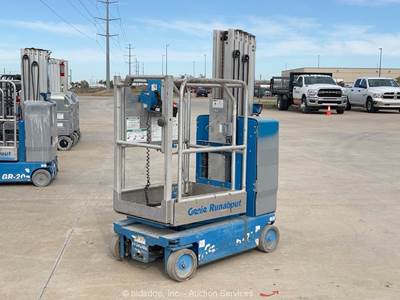 2018 Genie GR-20 20' Electric Vertical Mast lift Man Aerial Platform bidadoo