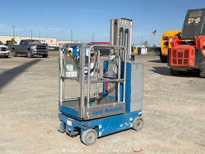 2018 Genie GR-20 20' Electric Vertical Mast Lift Man Aerial Platform bidadoo
