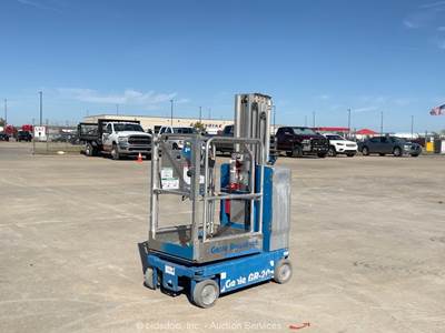 2018 Genie GR-20 20' Electric Vertical Mast lift Man Aerial Platform bidadoo