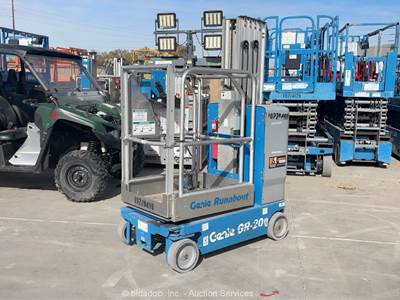 2019 Genie GR-20 19' 9" Electric Mast Lift Portable Man Aerial bidadoo