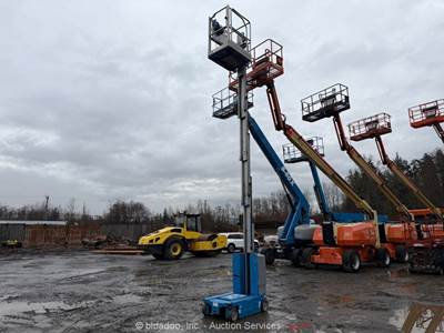 2018 Genie GR-20 20' Electric Mast Lift Portable Man Aerial Platform bidadoo