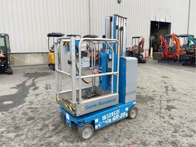 2021 Genie GR-20 20' Electric Vertical Mast Lift Personnel Man Aerial bidadoo
