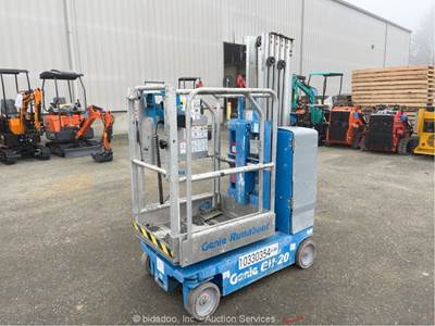 2021 Genie GR-20 20' Electric Vertical Mast Lift Personnel Man Aerial bidadoo