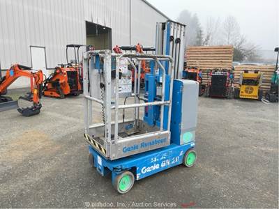 2021 Genie GR-20 20' Electric Vertical Mast Lift Personnel Man Aerial bidadoo