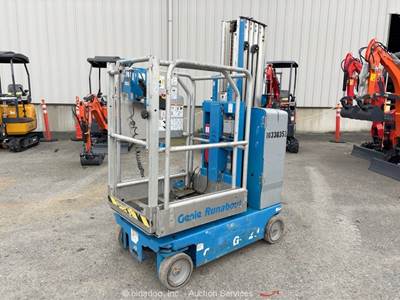 2021 Genie GR-20 20' Electric Vertical Mast Lift Man Aerial Platform bidadoo