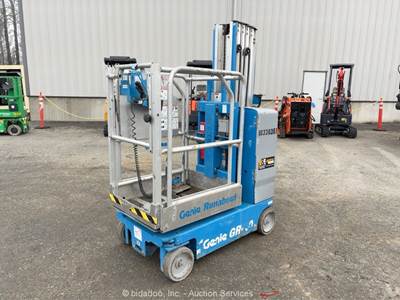 2021 Genie GR-20 20' Electric Vertical Mast Lift Man Aerial Platform bidadoo