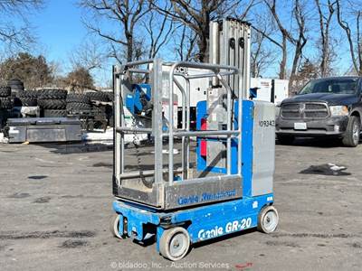 2019 Genie GR-20 20' Electric Mast Lift Portable Man Aerial Push 24v bidadoo