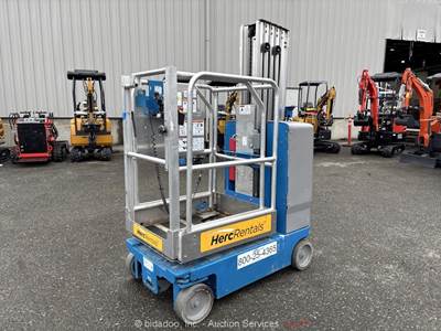 2019 Genie GR-20 19' Electric Mast Lift Portable Man Aerial Push Around bidadoo