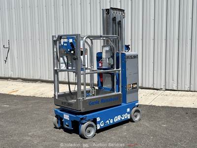 2018 Genie GR-20 20' Electric Vertical Mast Lift Man Aerial Platform bidadoo