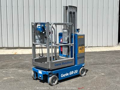 2018 Genie GR-20 20' Electric Vertical Mast Lift Man Aerial Platform bidadoo