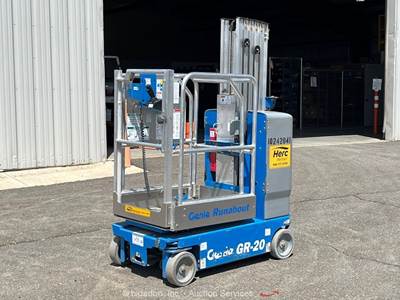 2018 Genie GR-20 20' Electric Vertical Mast Lift Man Aerial Platform bidadoo
