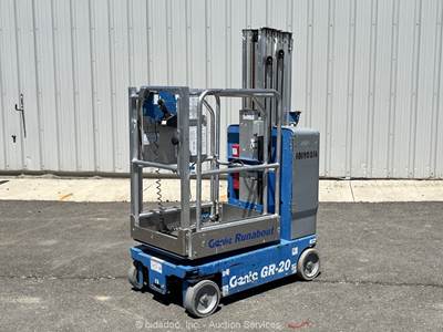 2016 Genie GR-20 20' Electric Vertical Mast Lift Man Aerial -Parts/Repair