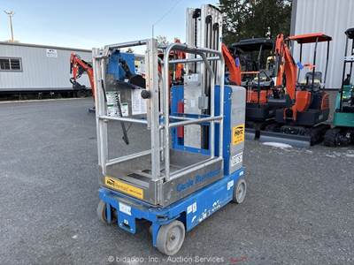 2019 Genie GR-20 20' Electric Vertical Mast Lift Personnel Man Aerial bidadoo