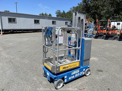 2017 Genie GR-20 20' Electric Vertical Mast Lift Personnel Man Aerial bidadoo