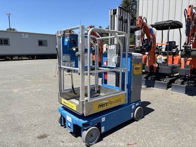 2017 Genie GR-20 20' Electric Vertical Mast Lift Personnel Man Aerial bidadoo