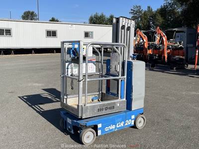 2016 Genie GR-20 20' Electric Vertical Mast Lift Personnel Man Aerial bidadoo