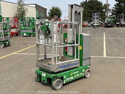2017 Genie GR-20 20' Electric Vertical Mast Lift Personnel Man Aerial bidadoo