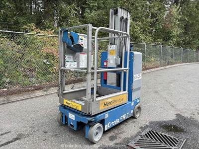 2019 Genie GR-20 20' Electric Vertical Mast Lift Personnel Man Aerial bidadoo