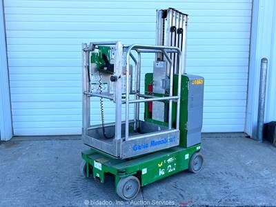 2017 Genie GR-20 20' Electric Vertical Mast Lift Personnel Man Aerial bidadoo