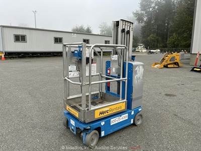 2018 Genie GR-20 20' Electric Vertical Mast Lift Personnel Man Aerial bidadoo