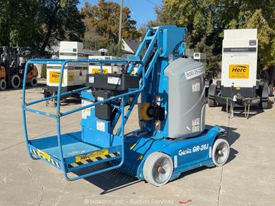 2019 Genie GR-26J 26' Electric Vertical Mast Lift Personnel Man Aerial bidadoo
