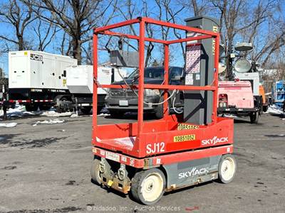 2018 Skyjack SJ12 Electric Vertical Mast Lift Personnel Man Aerial  24v bidadoo