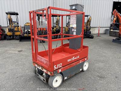 2019 Skyjack SJ12 12' Electric Vertical Mast Lift Personnel Man Aerial bidadoo