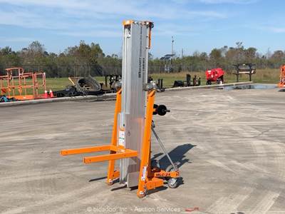2021 LiftSmart MLC-24 24' Material Lift Portable Vertical Mast Duct Jack bidadoo