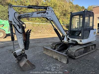 Bobcat 337 Mini Excavator Backhoe Cab Aux Hyd Thumb Bucket Blade A/C bidadoo