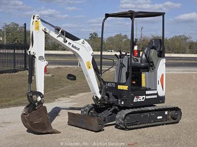 2022 Bobcat E20 Mini Excavator Rubber Tracks Backhoe Aux Hyd Diesel bidadoo