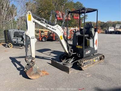 2022 Bobcat E20 Mini Excavator Rubber Tracks Backhoe Aux Hyd Q/C Bucket bidadoo