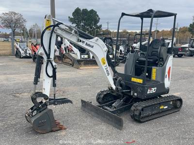 2024 Bobcat E20 Mini Excavator Backhoe Aux Hyd Thumb Blade Bucket bidadoo