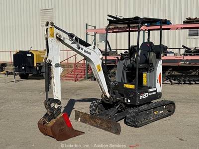2022 Bobcat E20 Compact Mini Excavator Backhoe Aux Hyd Bucket Blade bidadoo