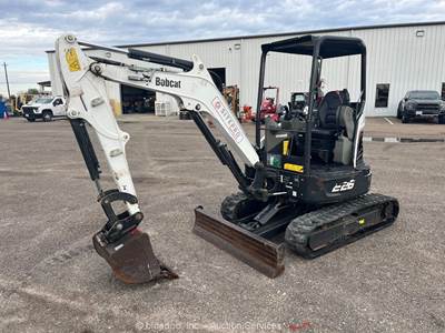 2022 Bobcat E26 Hydraulic Mini Excavator Backhoe Blade Bucket Kubota bidadoo