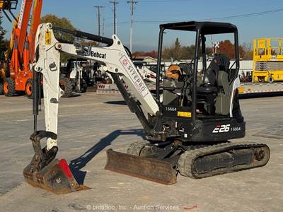 2022 Bobcat E26 Mini Excavator Backhoe Aux Hyd Bucket Blade Kubota bidadoo